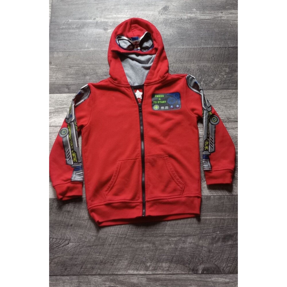 Garanimals 365 Kids Boys  7 Full Zip Red Hoodie With Robot Design